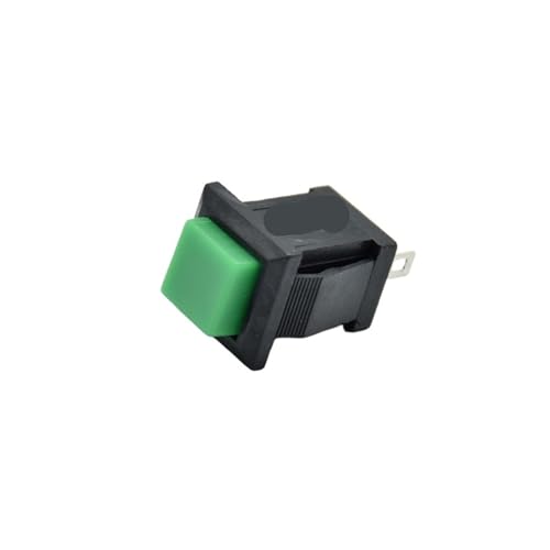 10 STÜCKE EIN-AUS auto reset quadratischen push-ON schalter 2A 250 V/4A 125 V AC elektrische schalter DS-431(10 green) von VAMOARPOL