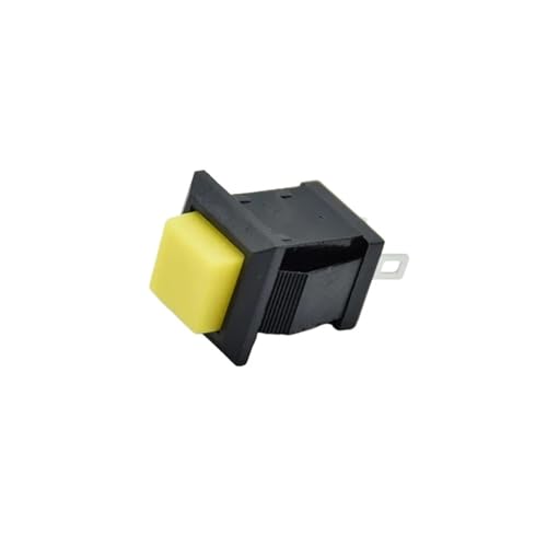 10 STÜCKE EIN-AUS auto reset quadratischen push-ON schalter 2A 250 V/4A 125 V AC elektrische schalter DS-431(10 yellow) von VAMOARPOL