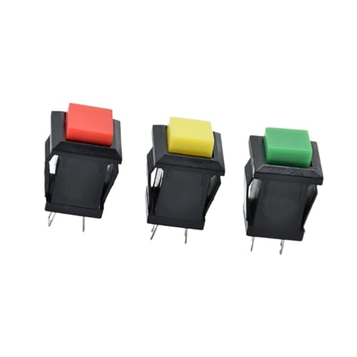10 STÜCKE EIN-AUS auto reset quadratischen push-ON schalter 2A 250 V/4A 125 V AC elektrische schalter DS-431(Mixed color 10pcs) von VAMOARPOL