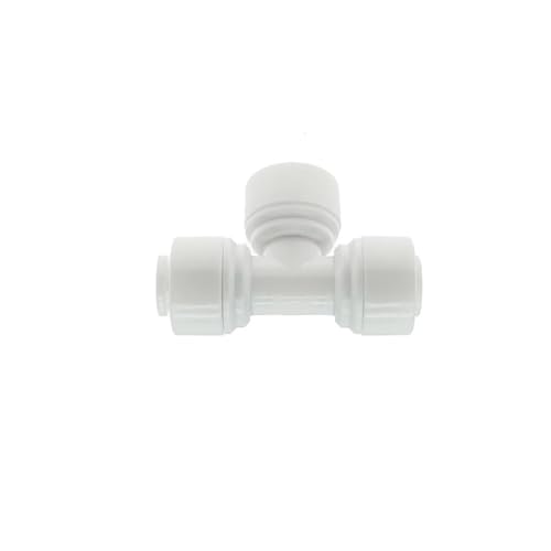 10 Stück Rohraußendurchmesser 1/4 Zoll T-Stück Typ Kunststoff 3-Loch-Rohr RO-Anschluss mit Push-to-Connect-Nebeldüse T-Form Schnellverschraubungen(10 pcs white) von VAMOARPOL