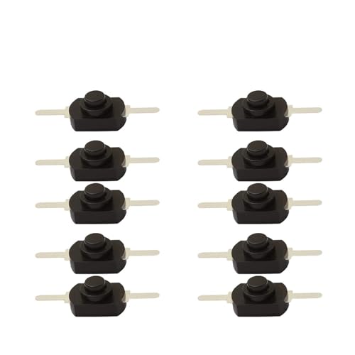 10 Teile/los 12 * 8MM DC 30V 1A On Off Mini Push Button Switch for Taschenlampe 1208YD Selbst locking(Black-10PCS) von VAMOARPOL