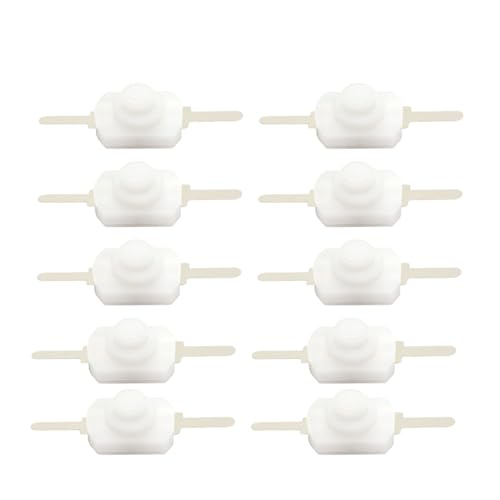 10 Teile/los 12 * 8MM DC 30V 1A On Off Mini Push Button Switch for Taschenlampe 1208YD Selbst locking(White-10PCS) von VAMOARPOL