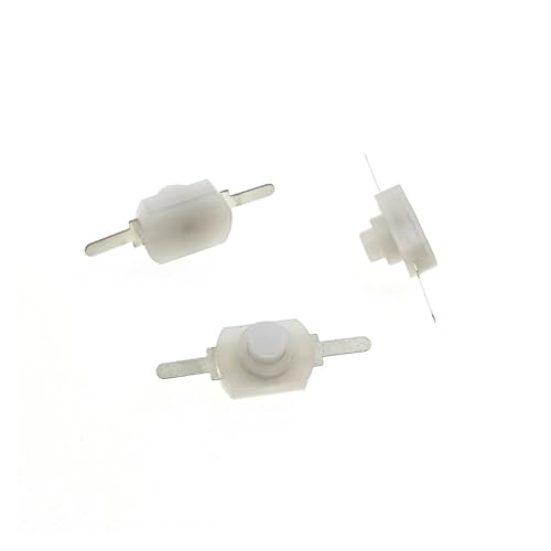 10 Teile/los Taschenlampe schalter 12 * 8MM Mini Push Button Switch On Off 1208YD Selbst Locking for Elektrische Taschenlampe DC 30V 1A Schwarz Weiß(White) von VAMOARPOL