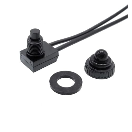 2 Stück IP67 wasserdichter Druckknopf NC NO Ein-Aus-Schalter KP107S Auto-Lock ZE-107S Selbstsichernder Schalter Drücken Sie Typ(Normally Close) von VAMOARPOL