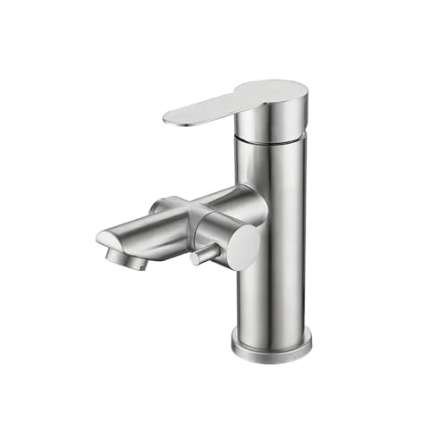 Badezimmer-Waschbecken-Wasserhahn-Set, Deckmontage, Spültischmischer mit Druckduschkopf, Toiletten-Badewannenhahn, Kalt-Warmwasser-Mischventil(Only a Faucet) von VAMOARPOL