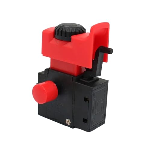 FA2-6/1BEK Lock On Power Tool Elektrische Bohrmaschine Geschwindigkeit Control Trigger Taste Schalter(Red and black) von VAMOARPOL