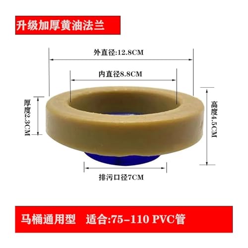 VAMOARPOL 1 Stück Toiletten-Dichtungsring, Closestool Universal-Abflussrohr, Kupplungs-Anti-Leck-Deodorant-Flanschring-Set(B) von VAMOARPOL