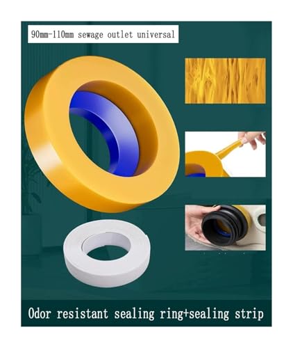 VAMOARPOL Toilettenflansch-Dichtungsring, geruchsdichte, verdickte Unterlegscheibe, erweitertes universelles Anti-Leck-Toiletten-Komplettset(Seven Generation 02) von VAMOARPOL