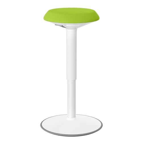 VANCHEMO Ergonomischer Hocker 360° Neigbar Sitzhocker Wackelhocker Bürohocker 54-79 cm Höhenverstellbar Stehsitz Schreibtischhocker mit Schwingeffekt Arbeitshocker (Rund, Grün) von VANCHEMO