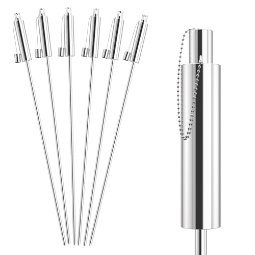 VANCHEMO Gartenfackel 6 x Fackeln aus Edelstahl für Garten Ölfackeln Lampenöl für draußen deko Gartenparty, Weg, Hinterhöfe, Rasen Beleuchtung VANCHEMO Gartenfackel 6 x Fackeln aus Edelstahl für Garten Ölfackeln Lampenöl für draußen deko Gartenparty, Weg, Hinterhöfe, Rasen Beleuchtung von VANCHEMO
