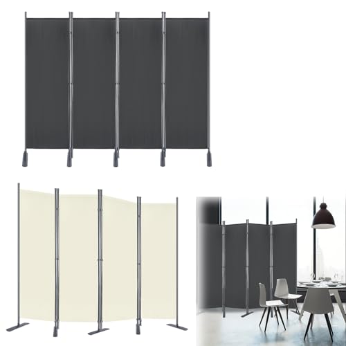 VANCHEMO Paravent Raumteiler Klappbar Paravent Sichtschutz Trennwand Freistehend Stellwand Wandschirm mit Kabelbinder und Bodenheringe, für Innen Outdoor Balkon, Beige, 225x180cm, 4 Teilig VANCHEMO Paravent Raumteiler Klappbar Paravent Sichtschutz Trennwand Freistehend Stellwand Wandschirm mit Kabelbinder und Bodenheringe, für Innen Outdoor Balkon, Beige, 225x180cm, 4 Teilig von VANCHEMO
