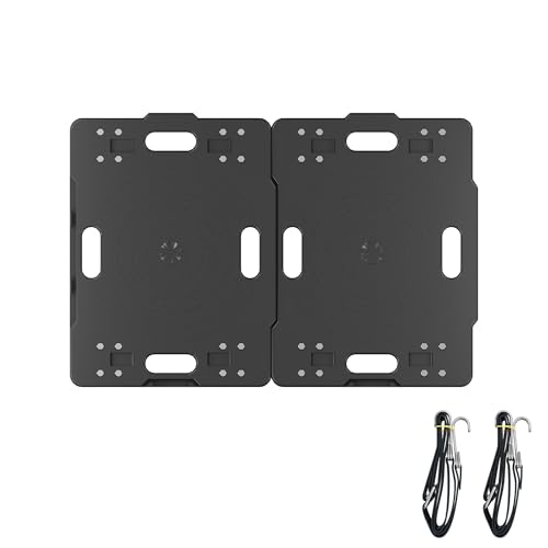 VANCHEMO Rollbrett Transportroller 52 x 39 x 10 cm Transporthilfe Möbelroller Rollwagen für Möbel Transport 150 kg Belastbarkeit pro Plattform mit 360° Rolle (2PCS, Mit 2 Elastische Kordel) von VANCHEMO