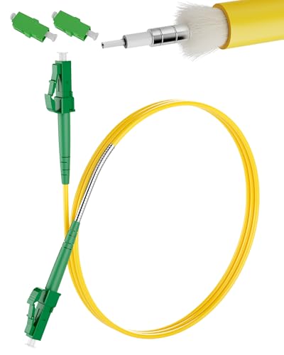 VANDESAIL 3 m LWL-Kabel LCAPC auf LCAPC, Singlemode Simplex 9/125µm,Armierung Patchkabel, Lichtwellenleiter LSZH mit 2 Adaptern, für FTTH und Rechenzentrum Gelb VANDESAIL 3 m LWL-Kabel LCAPC auf LCAPC, Singlemode Simplex 9/125µm,Armierung Patchkabel, Lichtwellenleiter LSZH mit 2 Adaptern, für FTTH und Rechenzentrum Gelb von VANDESAIL