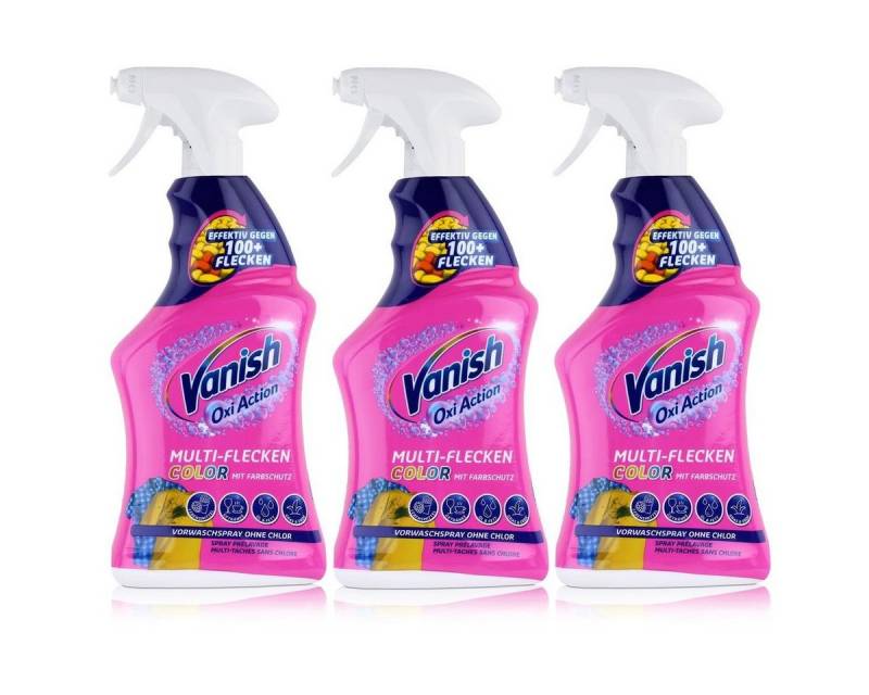 VANISH Vanish Oxi Action Multi-Flecken Color 750ml mit Farbschutz (3er Pack) Spezialwaschmittel von VANISH