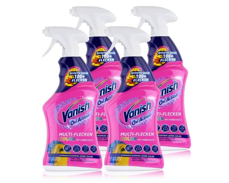 VANISH Vanish Oxi Action Multi-Flecken Color 750ml mit Farbschutz (4er Pack) Spezialwaschmittel von VANISH