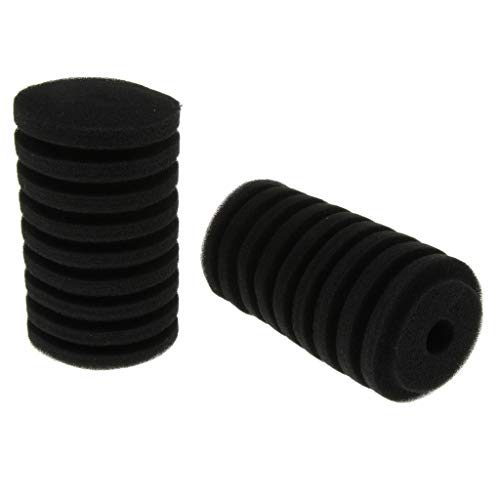 VANKOA 2pcs Aquarium Filterschwamm Filterpatrone Rund Form Fish Tank Schwamm Filter Schwarz - M von Freneci