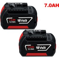 Pdstation - 2X7,0Ah Akku für Bosch 18V Professional gba gsr gsb BAT618 BAT609 622 neu von PDSTATION