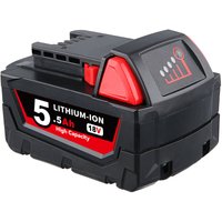 Pdstation - Für Milwaukee M18 Akku 18V xc 5,5Ah Li-Ion M18B6 48-11-1860 48-11-1852 M18B 48-11-1840 48-11-1828 48-11-1820 48-11-1815 48-11-1850 von PDSTATION