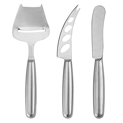 VANRA 3 PCS Käse Messer Set Edelstahl Käse Cutter Set Butter Messer Käse Messer Käse Streuer für Zuhause/Party/Hochzeit von VANRA