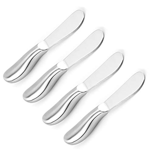 VANRA 4 Stück Buttermesser Klein Set Käsemesser Edelstahl Dessertmesser Set Kleine Brot Creme Messer 13,5 cm VANRA 4 Stück Buttermesser Klein Set Käsemesser Edelstahl Dessertmesser Set Kleine Brot Creme Messer 13,5 cm von VANRA