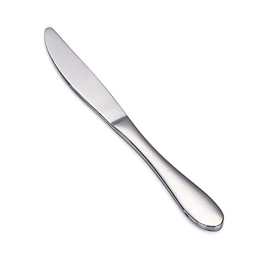 VANRA 6 Stück Tischmesser Edelstahl Besteck Messer Set, 9 Inch/23cm Menümesser Dinnerware Silber Set für Zuhause Restaurant (6 Messer) von VANRA