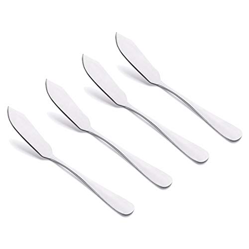 VANRA 4 Stück Buttermesser Set Edelstahl Butteraufstrichmesser Set 15 cm, Käsespachtel Set Sandwich Condiment Marmeladenspachtel für Küche Restaurant von VANRA