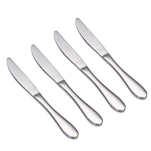 VANRA Kinder Messer 4 Jahre Essmesser Set, Edelstahl Kinderbesteck Steakmesser für Mädchen Junge,4 Stück Messer für Kinder ab 3 Jahren,Sliber von VANRA