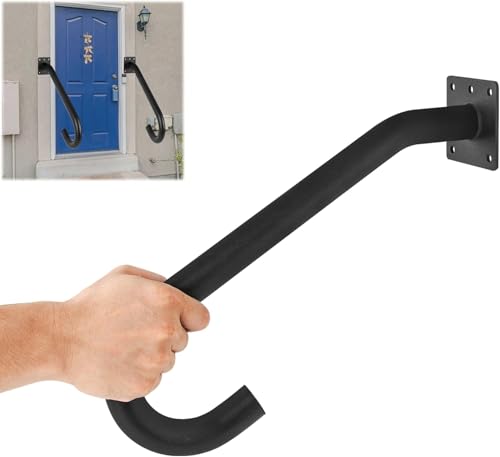 VANROUG 2 Pcs Outdoor Stair Handrails, U-shaped Handrail for 1 to 3 Steps, Wall Mount Handrail Stairs for Garden, Garage, Toilet, Porch VANROUG 2 Pcs Outdoor Stair Handrails, U-shaped Handrail for 1 to 3 Steps, Wall Mount Handrail Stairs for Garden, Garage, Toilet, Porch von VANROUG