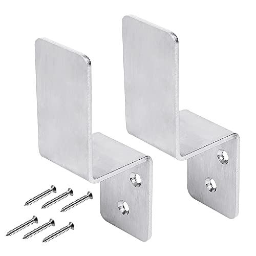 VANROUG 2 x 4 Türschloss, Z-Form, Silber, Sicherheitstürschloss-Halterungen, robust, Stahl, mit Schraube, passend für 2 x 4 Lumber von VANROUG