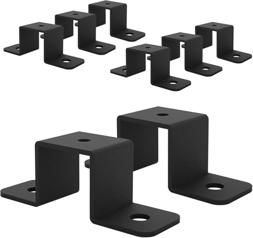 VANROUG 8 Pcs Square Pipe Clamp Square Tube Bracket U Shaped Strut Connector Bracket for 25 x 25 mm square tube von VANROUG