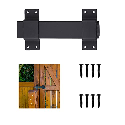 VANROUG Heavy Duty Schiebeschloss Türriegel Riegel Schiebetürschloss,mit Vorhängeschloss Loch Adjustable Gate Latch für Scheune Türen,Stalltür,Gartentür,Innen-und Außenbereich Türschloss, etc. von VANROUG