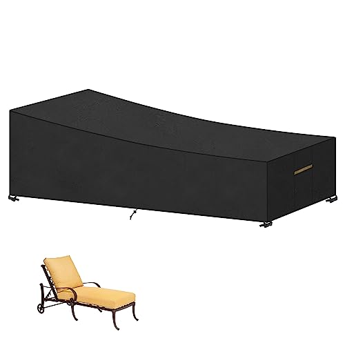 VANSHEIM Abdeckung Gartenliege Abdeckung Sonnenliege Schutzhülle für Gartenliege Sonnenliege Relaxliegen Gartenmöbel Abdeckung Wasserdicht Liege,UV-Beständiges,Schwerlast Oxford Gewebe 200x75x40/70cm von VANSHEIM