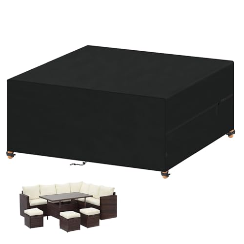 VANSHEIM Abdeckung Gartenmöbel Wasserdicht Gartenmöbel Abdeckung Abdeckplane Gartenmöbel Abdeckhauben Schutzhülle Gartentisch Abdeckunge Für Gartenmöbel,Gartentisch,Balkonmöbel Abdeckung 245x185x100cm von VANSHEIM