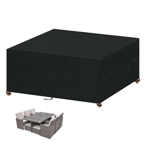 VANSHEIM Abdeckung Gartenmöbel Wasserdicht 420D Oxford Schutzhülle Gartenmöbel Abdeckung für Gartentisch und Loungemöbel Abdeckung Wasserdicht Abdeckplane Gartenmöbel Abdeckhauben Hüllen 220x180x80cm von VANSHEIM