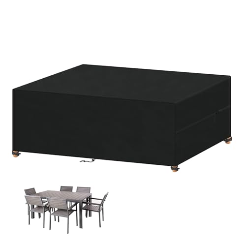 VANSHEIM Abdeckung für Gartenmöbel 210x100x75cm Wasserdicht Loungemöbel 420D Oxford Gewebe Abdeckhauben für Möbelsets Abdeckung Gartenmöbel Winterfest Schutzhülle Gartenmöbel Abdeckung für Gartentisch von VANSHEIM