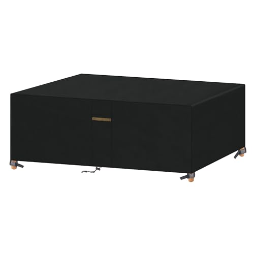 VANSHEIM Abdeckung Gartentisch Abdeckplane Gartentisch Abdeckung Loungemöbel Winterfest Abdeckungen für Gartenmöbel Abdeckplane Wasserdicht Winddicht Wetterschutzhülle 200x100x71cm von VANSHEIM