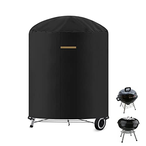 VANSHEIM Gasgrillabdeckung Wetterfest Grill Abdeckhaube Kugelgrill Abdeckhaube für George Foreman Standgrill,Severin PG 8541 Standgrill,Weber Compact Kettle,Activa Kugelgrill Ø60x70cm von VANSHEIM