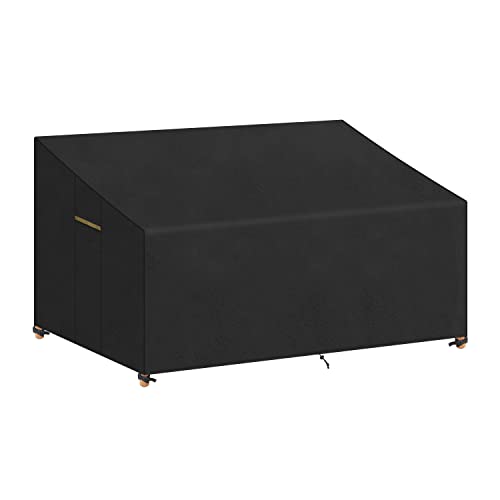 VANSHEIM Abdeckhauben für Sofas Abdeckung Abdeckplane Für Gartenbank Abdeckung 2 Sitzer Sofa Abdeckung Schutzhülle für Gartencouch Winterfest Wasserdicht Lounge Sofa Abdeckung 200x99x61/89cm von VANSHEIM