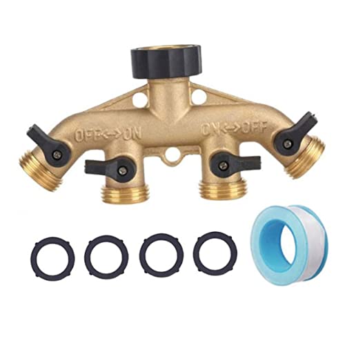 VANZACK 1 Set 4 Wasserhahnverbinder Hochleistungs 4 Wege Wasserhahnadapter Schlauchadapter Schlauch 4 Wege Verteiler 4 Wege Wasserhahnadapter Für Schlauchhähne 4 Schlauch Zufällige Farbe von VANZACK