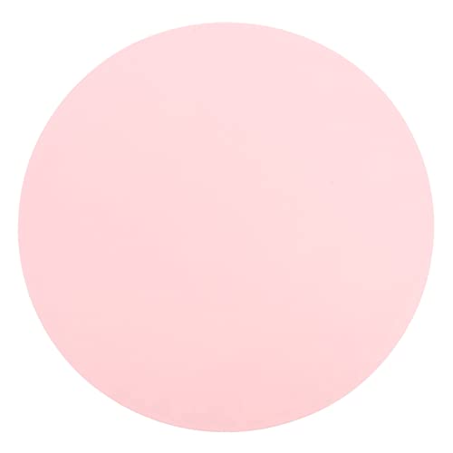 VANZACK 1 Stück Haustierfuttermatte Haustiermatte für Futter runden wasserdichte Haustiermatte Haustiere Schüssel groß Water Proof Anti fouling Haustier Tischset Haustier -Trinkmatte Rosa von VANZACK