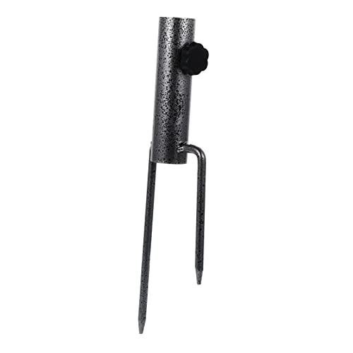 VANZACK 1 Stück Stecker Regenschirmständer Sonnenschirmständer Für Den Außenbereich Regenschirm-ankerpflock Erdspieß Basis Regenschirmankerpfähle Schirmfahnenmast Eisen Grey von VANZACK