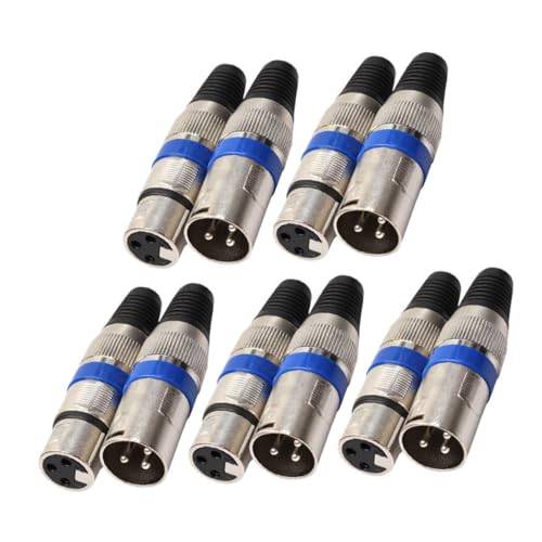 VANZACK 10 Stück Robuste Mikrofonstecker für Stabile Signalübertragung Männlich Weiblich für Mikrofon und Mischpultreparaturen VANZACK 10 Stück Robuste Mikrofonstecker für Stabile Signalübertragung Männlich Weiblich für Mikrofon und Mischpultreparaturen von VANZACK