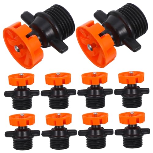 VANZACK 10 Stück Rotationsregner Sprinkler Rasenflächen automatisch Düsen Gartenschlauch-Sprühdüse Wasserbewässerungssystem für den Garten Rasensprenger Sprühkopf bewässern pp Orange von VANZACK