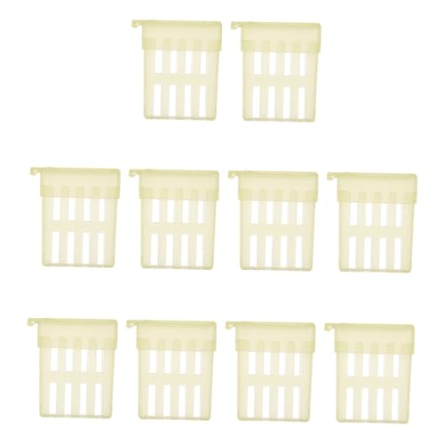 VANZACK 10 Stück Teiliges Kunststoff Bienenkönigin Käfig Praktischer Zuchtkäfig für Imker Sicherer Bienenkönigin Fänger Einfach zu Bedienen Farblich Sortiert Nützliches Zufällige Farbe von VANZACK