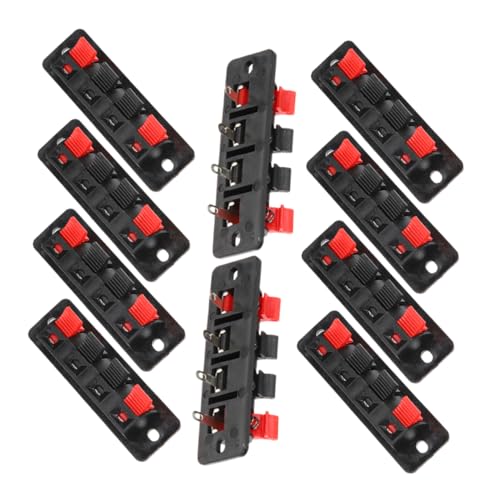VANZACK 10 Stück Teiliges Lautsprecher Anschlussklemmen Kabelverbinder für Audio und LED Anwendungen Langlebige Verbindungsklemmen mit Einfacher Klemmtechnik VANZACK 10 Stück Teiliges Lautsprecher Anschlussklemmen Kabelverbinder für Audio und LED Anwendungen Langlebige Verbindungsklemmen mit Einfacher Klemmtechnik von VANZACK