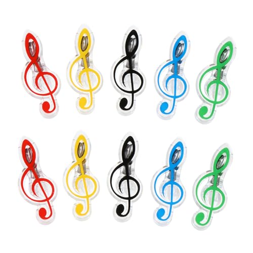VANZACK 10 Stück Teiliges Musiknoten clip aus Kunststoff Fester Seitenhalter mit Einzigartigem Musiksymbol design Glatte Oberfläche zum Sicheren Fixieren von Notenseiten Zufällige Farbe VANZACK 10 Stück Teiliges Musiknoten clip aus Kunststoff Fester Seitenhalter mit Einzigartigem Musiksymbol design Glatte Oberfläche zum Sicheren Fixieren von Notenseiten Zufällige Farbe von VANZACK
