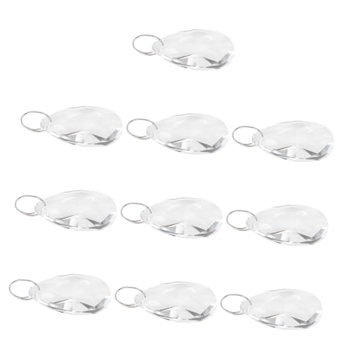 VANZACK 10 Stück Teiliges Transparente Kristallanhänger Klare Prismen mit Stahlring Feingeschliffene Hänge Dekoration für Lampen Kronleuchter Vorhänge Fenster Wohnzimmer und Garten VANZACK 10 Stück Teiliges Transparente Kristallanhänger Klare Prismen mit Stahlring Feingeschliffene Hänge Dekoration für Lampen Kronleuchter Vorhänge Fenster Wohnzimmer und Garten von VANZACK