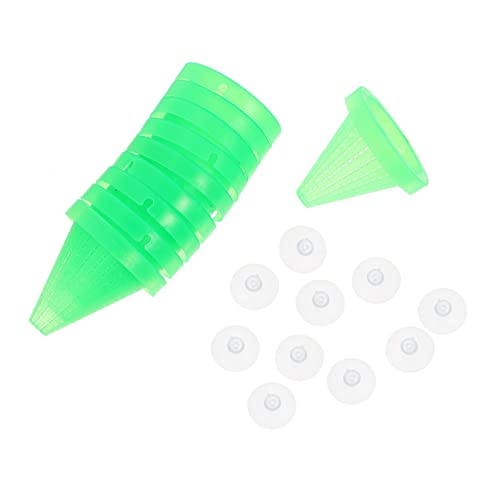 VANZACK 10Stücke Fischfütterer Mit Saugnapf Kunststoffbehälter Für Fischfutter Und Wassergras Für Aquarien Und Teiche Transparentes Design Zur Einfachen Überwachung von VANZACK