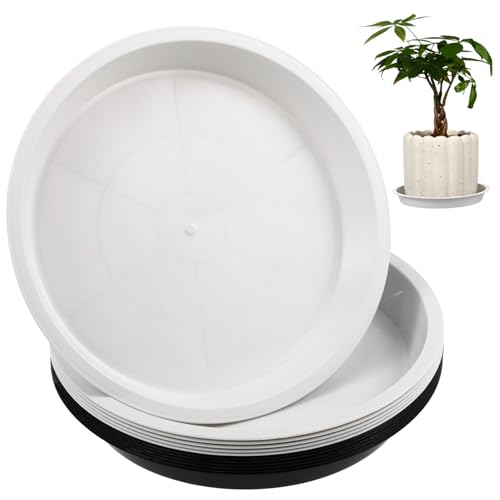VANZACK 12 Stück Pflanzuntersetzer Blumenuntersetzer für Töpfe Pflanzenteller für Garten und Weiße und Untersetzer Langlebig und Praktisch von VANZACK