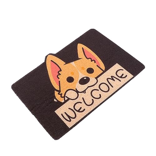 VANZACK 1Stück Matte Corgi Design rutschfest Haustürmatte für Innenbereich Schmutzabweisend Reinigen für Eingangsbereich und Badezimmer von VANZACK